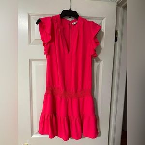 Amanda Uprichard Lela Romper in Begonia Pink